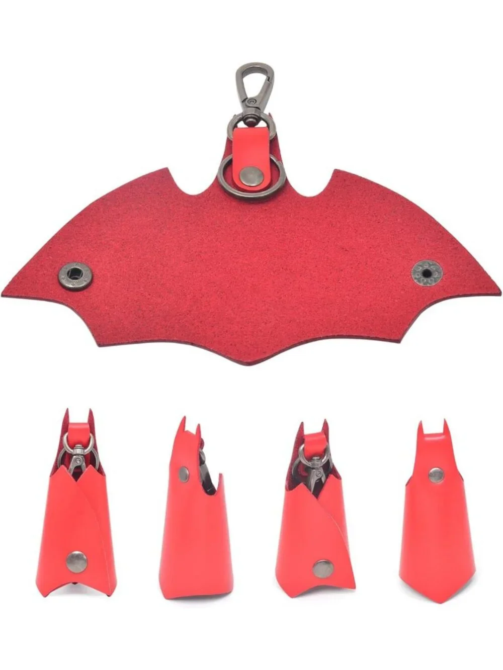 Leather Bat Keychain for Men & Women | Stylish Car Key Fob Holder & Gift Idea